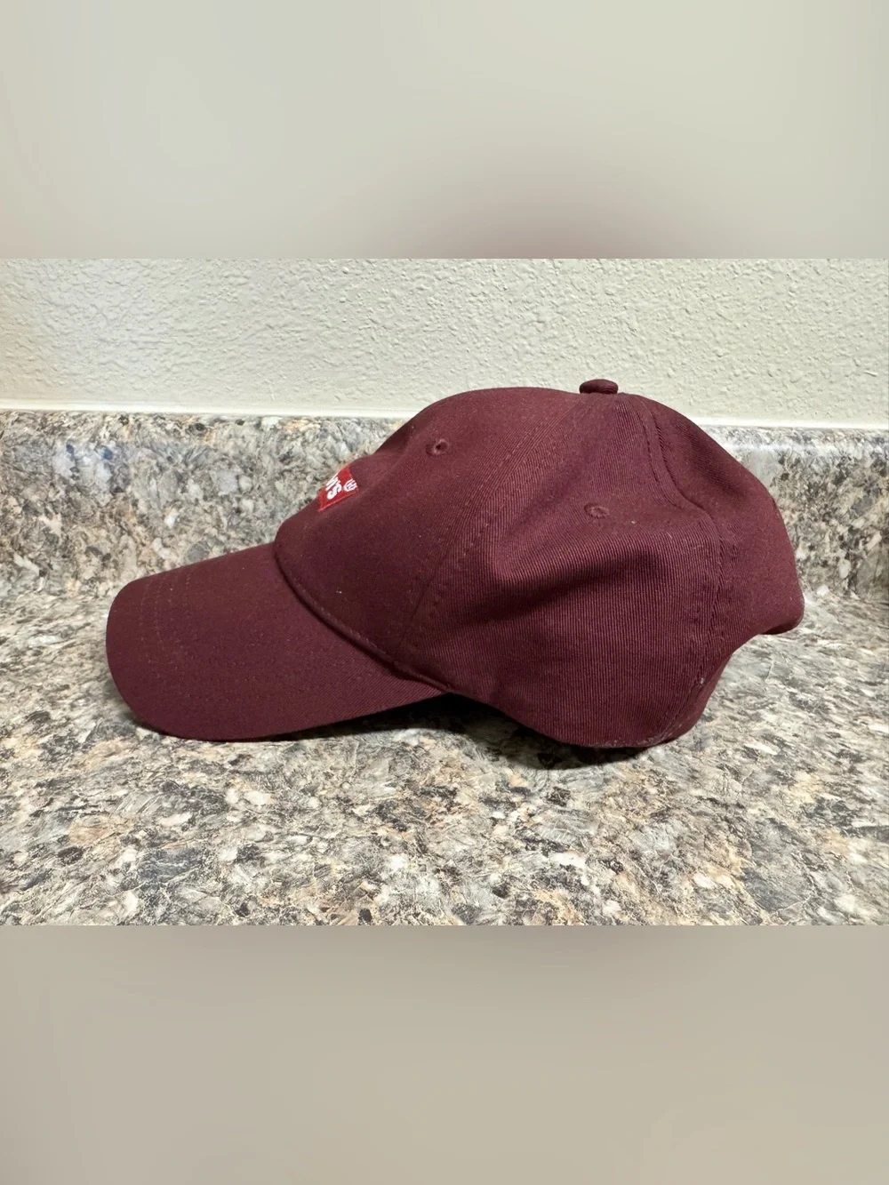 Kids Levi's Burgundy Baseball Cap with Red Logo (58cm/23in)